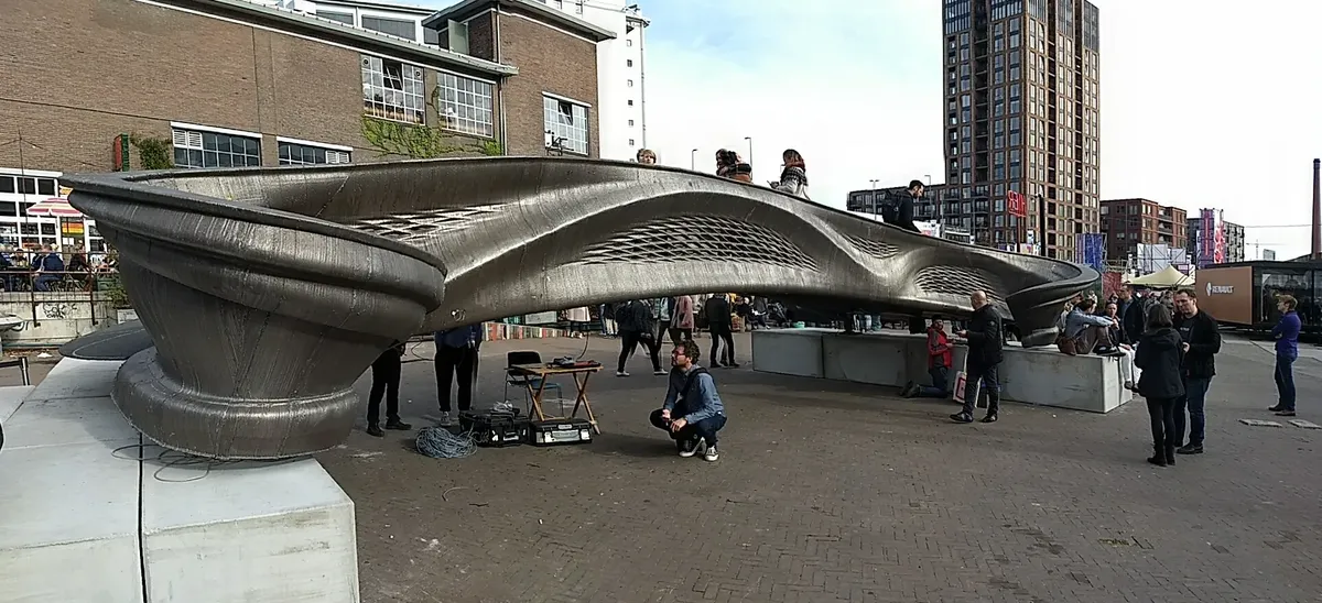 Topology-optimized steel bridge opened for public in Amsterdam